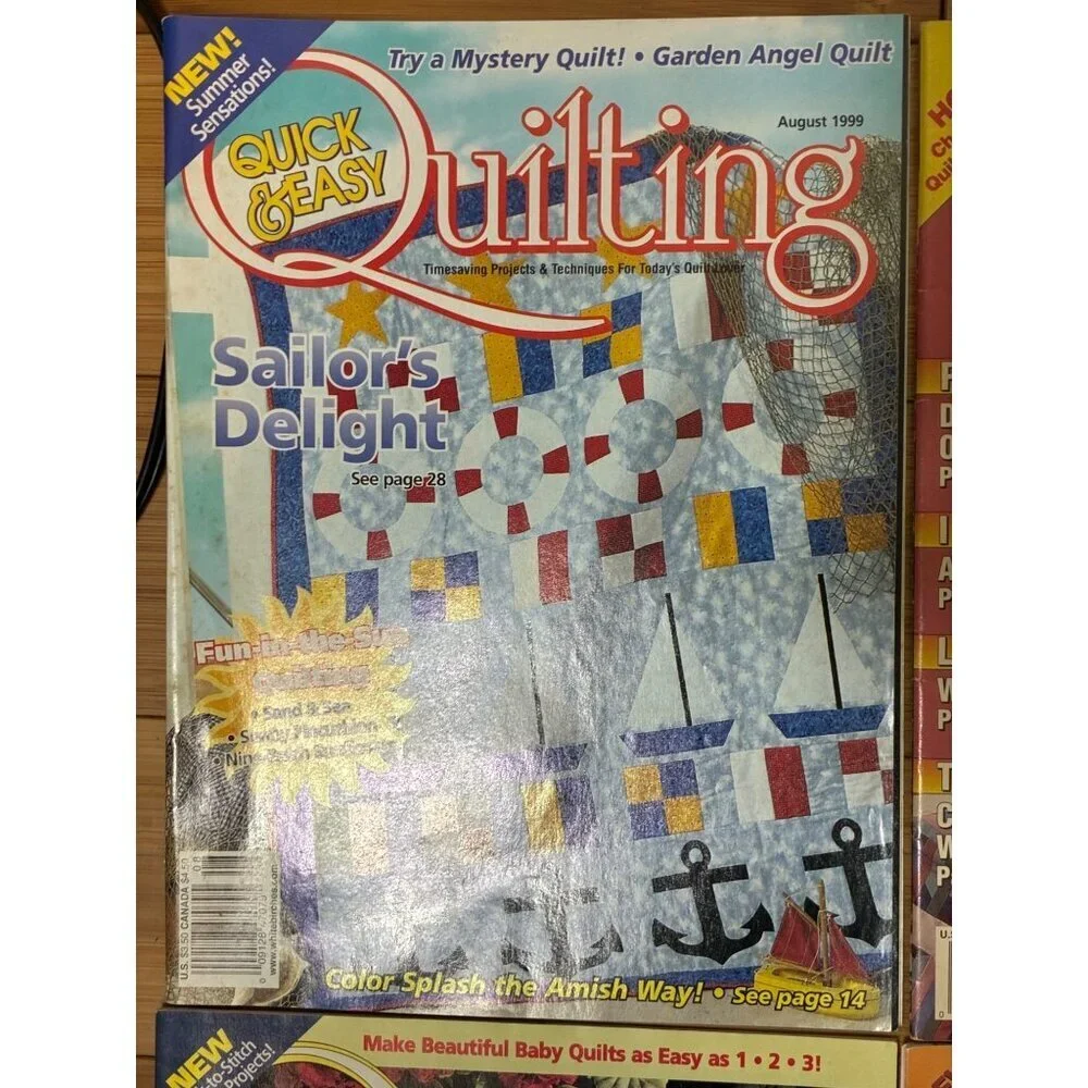 VTG Quick & Easy Quilting Magazine Bundle 9 Issues 1991-2000 Crafts DIY Y2K 90s